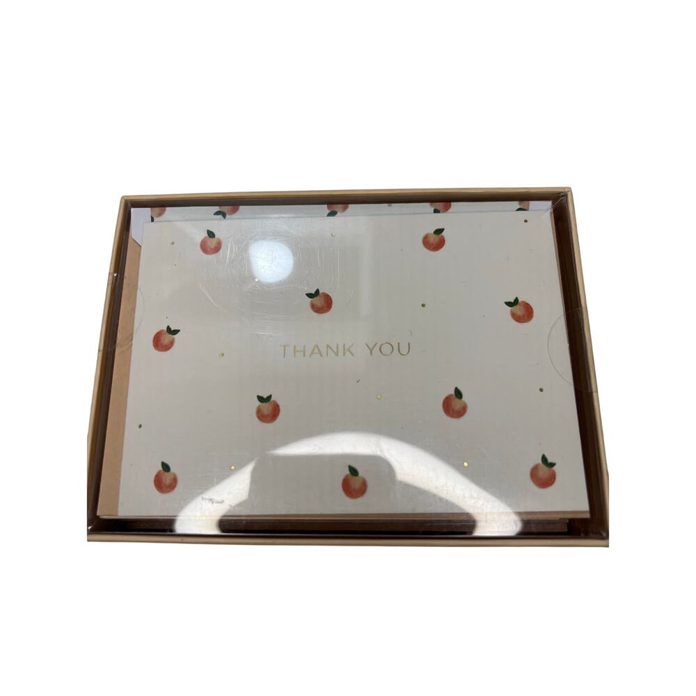 LADY JAYNE 12 BLANK CARDS WITH ENVELOPES PEACH PRINT
